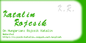 katalin rojcsik business card